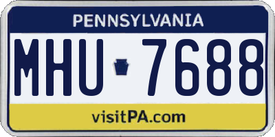 PA license plate MHU7688