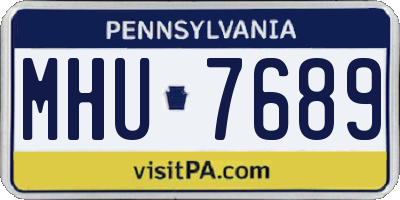 PA license plate MHU7689