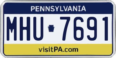 PA license plate MHU7691