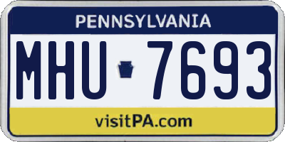 PA license plate MHU7693