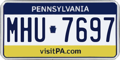 PA license plate MHU7697