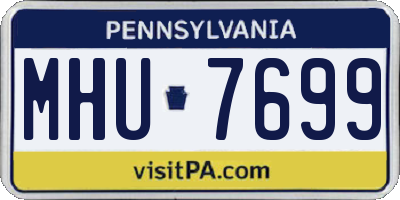 PA license plate MHU7699