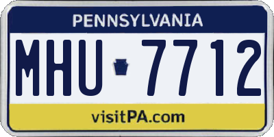 PA license plate MHU7712