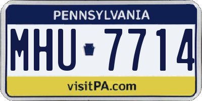 PA license plate MHU7714