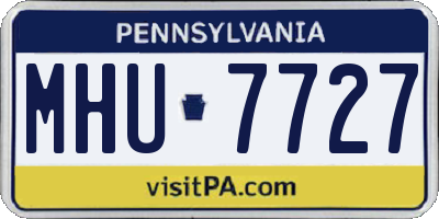 PA license plate MHU7727