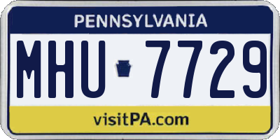 PA license plate MHU7729