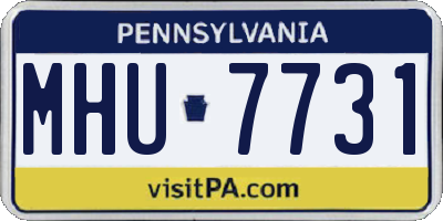 PA license plate MHU7731