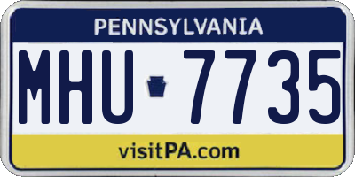 PA license plate MHU7735