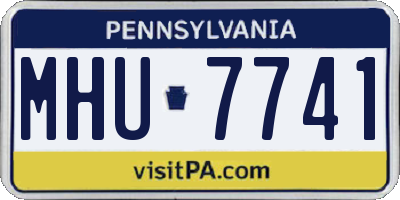 PA license plate MHU7741