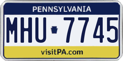 PA license plate MHU7745