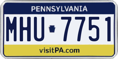PA license plate MHU7751