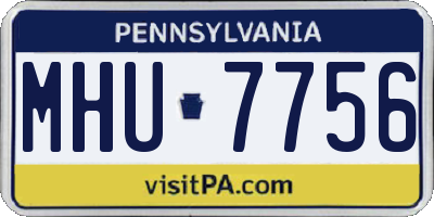 PA license plate MHU7756