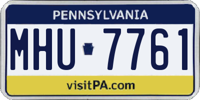 PA license plate MHU7761