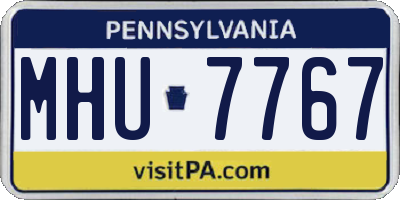 PA license plate MHU7767