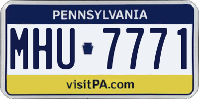 PA license plate MHU7771