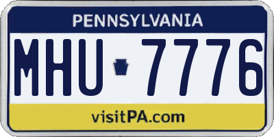PA license plate MHU7776