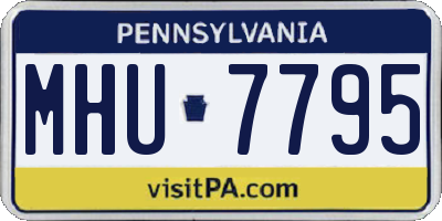PA license plate MHU7795