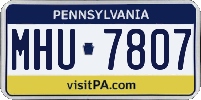 PA license plate MHU7807