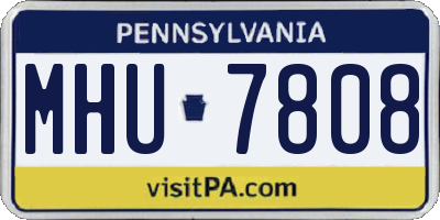 PA license plate MHU7808