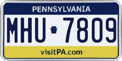 PA license plate MHU7809