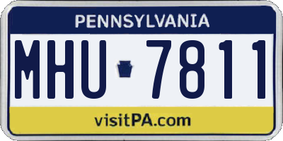 PA license plate MHU7811