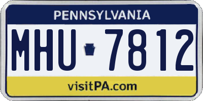 PA license plate MHU7812