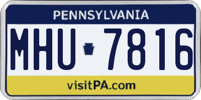PA license plate MHU7816