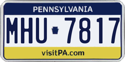 PA license plate MHU7817