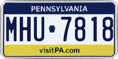 PA license plate MHU7818