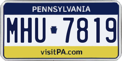 PA license plate MHU7819