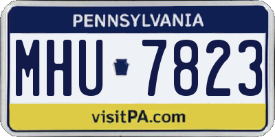 PA license plate MHU7823