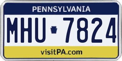 PA license plate MHU7824