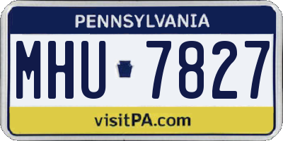 PA license plate MHU7827