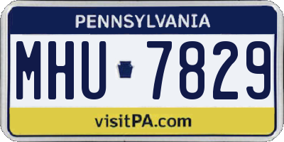 PA license plate MHU7829