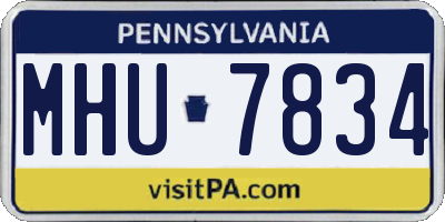 PA license plate MHU7834