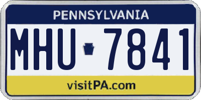 PA license plate MHU7841