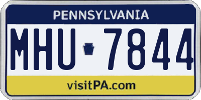 PA license plate MHU7844