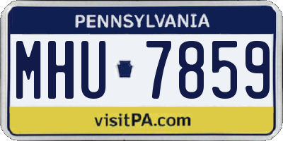 PA license plate MHU7859