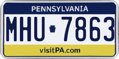 PA license plate MHU7863