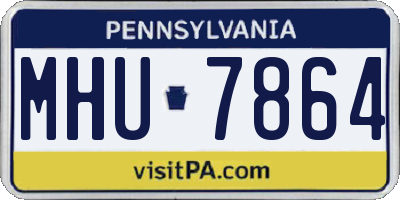 PA license plate MHU7864