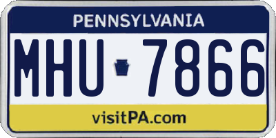 PA license plate MHU7866