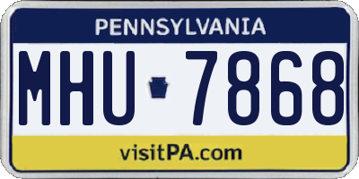 PA license plate MHU7868