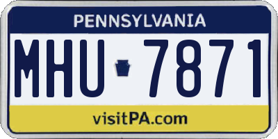 PA license plate MHU7871