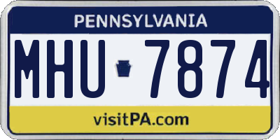 PA license plate MHU7874