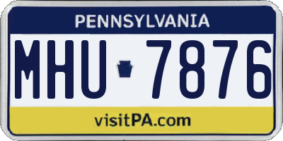 PA license plate MHU7876