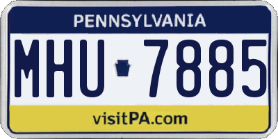 PA license plate MHU7885