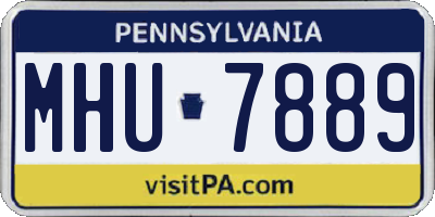 PA license plate MHU7889