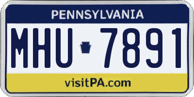 PA license plate MHU7891