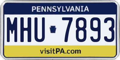 PA license plate MHU7893