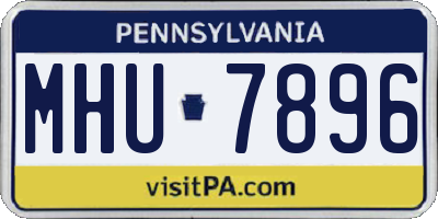 PA license plate MHU7896